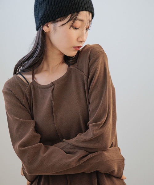 LOWRYS FARM（ローリーズファーム）の「パウダーブリーチワンピースＬＳ  160618（ワンピース・レディース・ブラウン/チャコールグレー・FREE）」の14枚目の写真