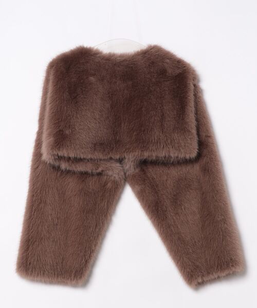 FURFUR（ファーファー）の「２WAYエコファーボレロ（カーディガン/ボレロ・レディース・サックスブルー/ホワイト/ブラウン・FREE）」の4枚目の写真