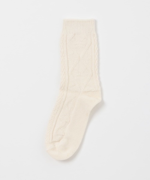 URBAN RESEARCH Sonny Label（アーバンリサーチサニーレーベル）の「H FOOTWEAR　ダイヤ柄ソックス（ソックス/靴下・レディース・レッド/グレー系その他/オフホワイト・FREE）」の5枚目の写真