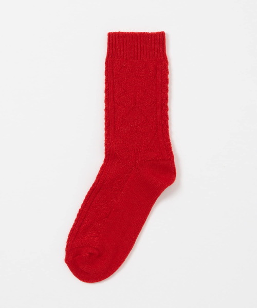 URBAN RESEARCH Sonny Label（アーバンリサーチサニーレーベル）の「H FOOTWEAR　ダイヤ柄ソックス（ソックス/靴下・レディース・レッド/グレー系その他/オフホワイト・FREE）」の7枚目の写真