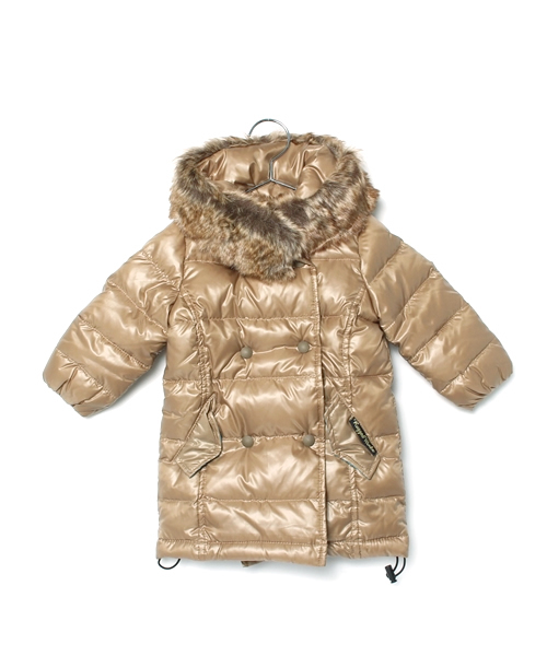 RUGGEDWORKS（ラゲッドワークス）の「ダブルボタンダウンジャケット(80～140㎝)（ダウンジャケット/コート・キッズ・ベージュ/ネイビー・90cm/120cm/80ｃｍ/130cm/100cm/110cm/140cm）」の2枚目の写真