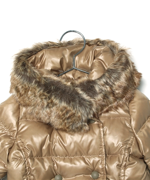 RUGGEDWORKS（ラゲッドワークス）の「ダブルボタンダウンジャケット(80～140㎝)（ダウンジャケット/コート・キッズ・ベージュ/ネイビー・90cm/120cm/80ｃｍ/130cm/100cm/110cm/140cm）」の4枚目の写真