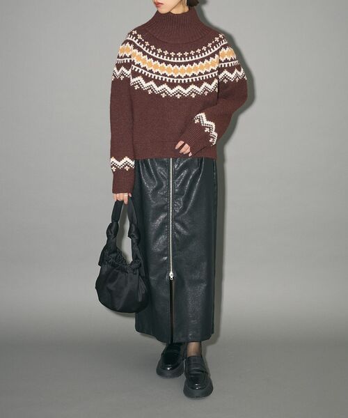 セール】ノルディック柄ジャガード織ニット（ニット/セーター