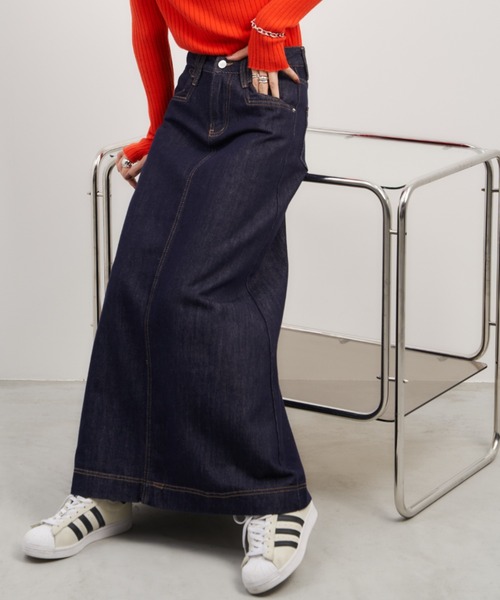 Auntie Rosa Holiday（アンティローザホリデー）の「ロングデニムフレアスカート / サイズ展開あり（デニムスカート・レディース・ブルー/ネイビー・SMALL/MEDIUM）」の15枚目の写真