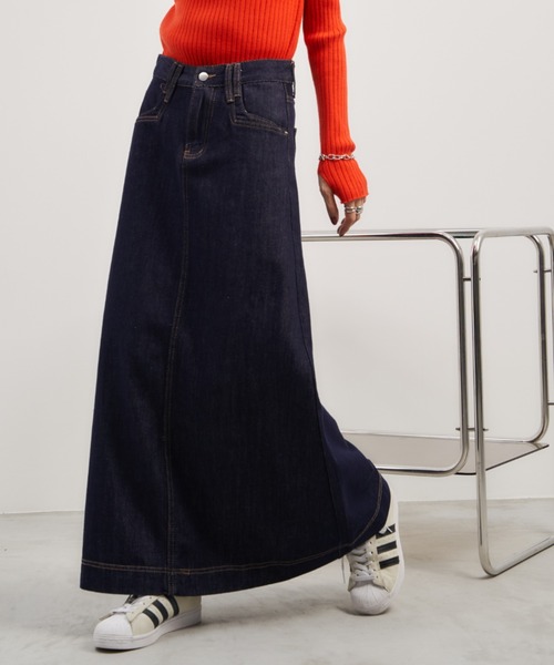 Auntie Rosa Holiday（アンティローザホリデー）の「ロングデニムフレアスカート / サイズ展開あり（デニムスカート・レディース・ブルー/ネイビー・SMALL/MEDIUM）」の17枚目の写真