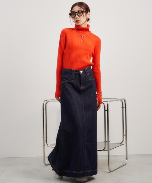 Auntie Rosa Holiday（アンティローザホリデー）の「ロングデニムフレアスカート / サイズ展開あり（デニムスカート・レディース・ブルー/ネイビー・SMALL/MEDIUM）」の21枚目の写真