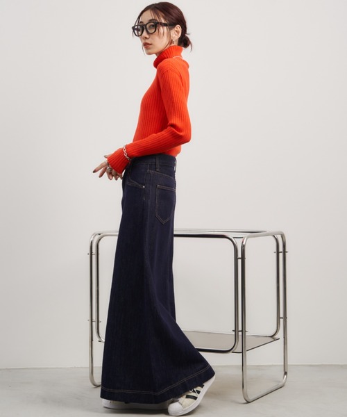 Auntie Rosa Holiday（アンティローザホリデー）の「ロングデニムフレアスカート / サイズ展開あり（デニムスカート・レディース・ブルー/ネイビー・SMALL/MEDIUM）」の22枚目の写真