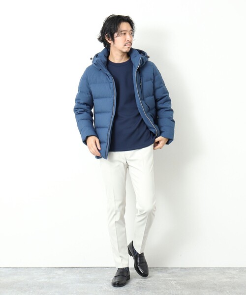 NOLLEY’S（ノーリーズ）の「【河田フェザー】撥水ストレッチダウンジャケット 24AW（ダウンジャケット/コート・メンズ・ネイビー/ブラック/ブルー・S/M/L/XL）」の9枚目の写真