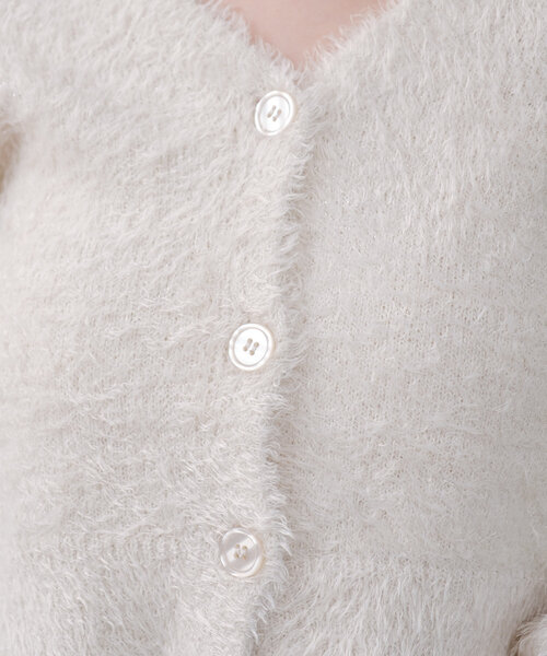 Kastane（カスタネ）の「*【S.Lサイズ展開/WEB限定】ラメシャギーカーディガン（ニット/セーター・レディース・チャコールグレー/オレンジ/アイボリー/ライム・SMALL/LARGE）」の14枚目の写真