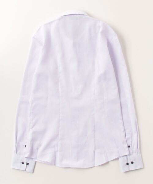 TOKYO SHIRTS（トウキョウシャツ）の「形態安定ノーアイロン スキッパー 長袖ビジネスワイシャツ（ビジネスシャツ・レディース・パープル・XS/M/L/LL/XL/S）」の3枚目の写真