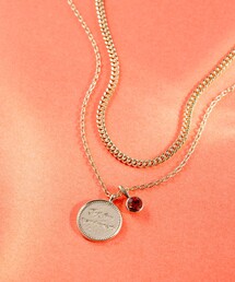   オレンジペンダントネックレス K10イエローゴールド オレンジムーンストーン ペンダント