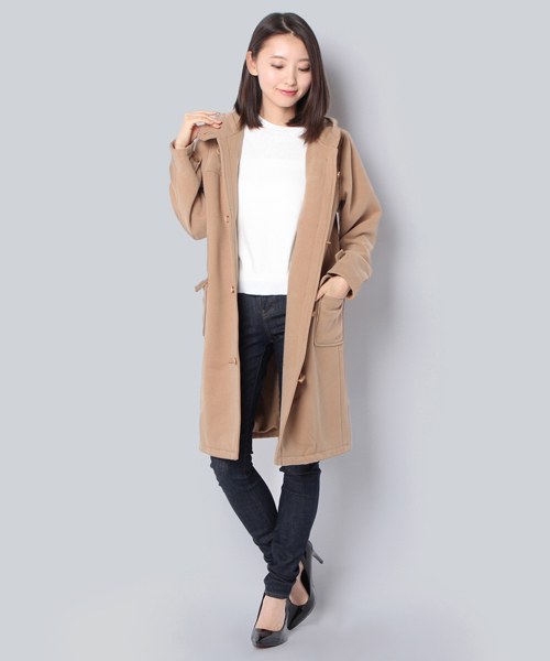 WHO'S WHO gallery(フーズフーギャラリー)の「【common.】WEB限定ロングダッフルコート(ダッフルコート・レディース・グレー/ベージュ/カーキ/ネイビー・FREE)」の10枚目の写真