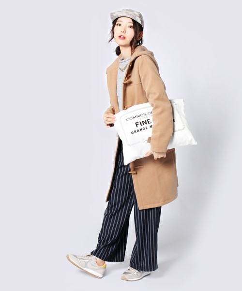 WHO'S WHO gallery(フーズフーギャラリー)の「【common.】WEB限定ロングダッフルコート(ダッフルコート・レディース・グレー/ベージュ/カーキ/ネイビー・FREE)」の5枚目の写真