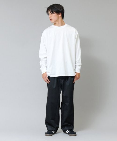 GLAZOS（グラソス）の「【大人向けサイズあり】スムース・シンプル長袖Tシャツ（Tシャツ/カットソー・キッズ・ブラック/ホワイト・S/M/L/LL）」の11枚目の写真