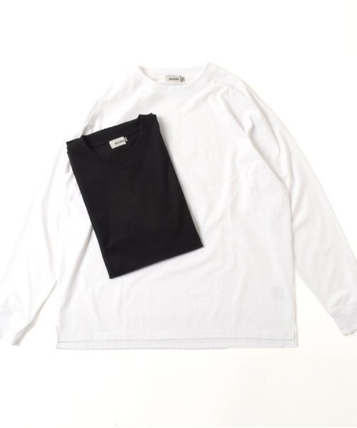 GLAZOS（グラソス）の「【大人向けサイズあり】スムース・シンプル長袖Tシャツ（Tシャツ/カットソー・キッズ・ブラック/ホワイト・S/M/L/LL）」の4枚目の写真