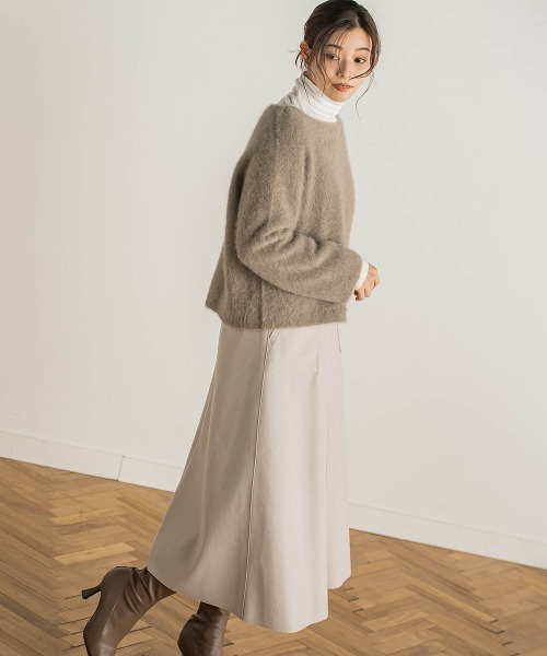 Droite lautreamont（ドロワットロートレアモン）の「【WEB限定】TRメルトンジャージースカート（スカート・レディース・オフホワイト/レッド/ネイビー・M）」の7枚目の写真