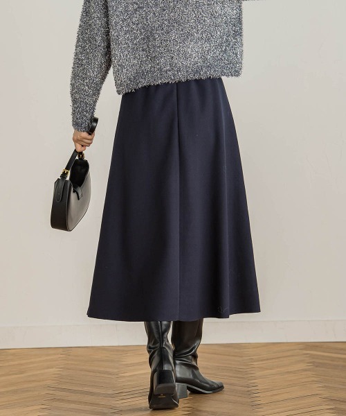 Droite lautreamont（ドロワットロートレアモン）の「【WEB限定】TRメルトンジャージースカート（スカート・レディース・オフホワイト/レッド/ネイビー・M）」の9枚目の写真