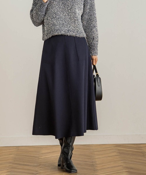 Droite lautreamont（ドロワットロートレアモン）の「【WEB限定】TRメルトンジャージースカート（スカート・レディース・オフホワイト/レッド/ネイビー・M）」の11枚目の写真