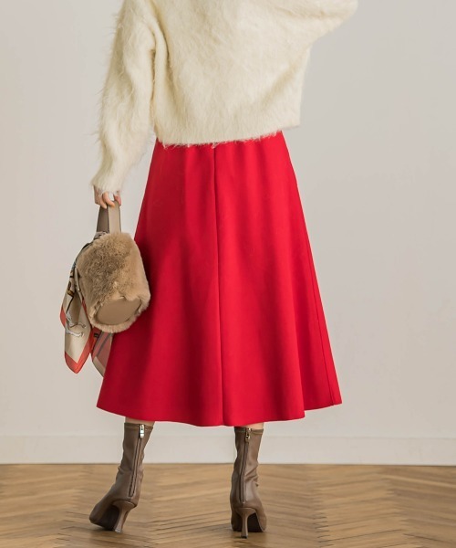 Droite lautreamont（ドロワットロートレアモン）の「【WEB限定】TRメルトンジャージースカート（スカート・レディース・オフホワイト/レッド/ネイビー・M）」の20枚目の写真