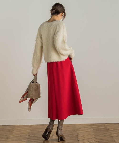 Droite lautreamont（ドロワットロートレアモン）の「【WEB限定】TRメルトンジャージースカート（スカート・レディース・オフホワイト/レッド/ネイビー・M）」の22枚目の写真