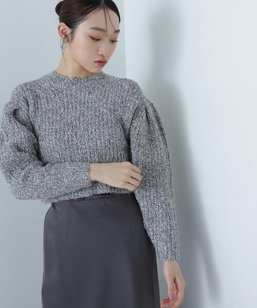 セール】リボンヤーンショートニット（ニット/セーター）｜NATURAL