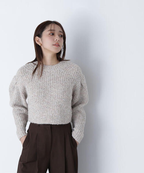 セール】リボンヤーンショートニット（ニット/セーター）｜NATURAL