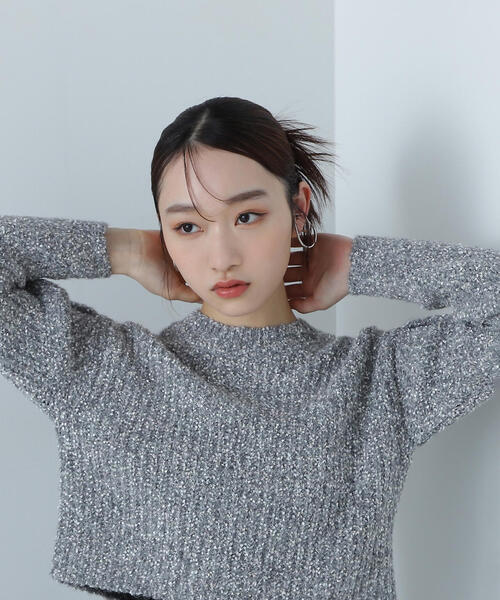 セール】リボンヤーンショートニット（ニット/セーター）｜NATURAL