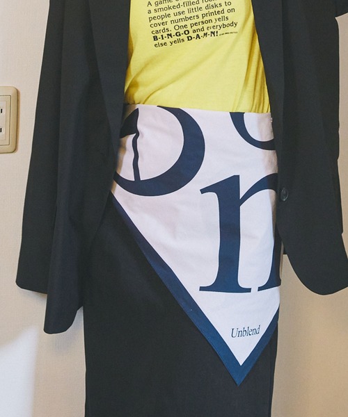 【巻くだけで華やかに】Prima Classe ニュージオポップ スカーフ セール】 ジオメトリックスカーフ付きカットソー≪セットアップ