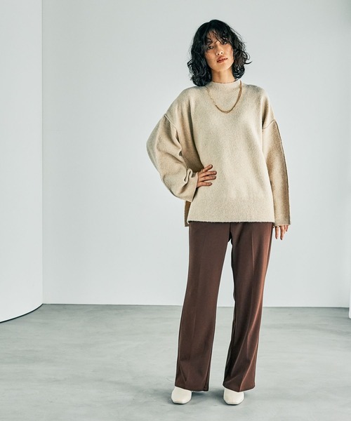 LEPSIM(レプシィム)の「7ゲージハギハイネックプルオーバー 243204(ニット/セーター・レディース・ベージュ/グレー/ブルー/オレンジ系その他・FREE)」の21枚目の写真