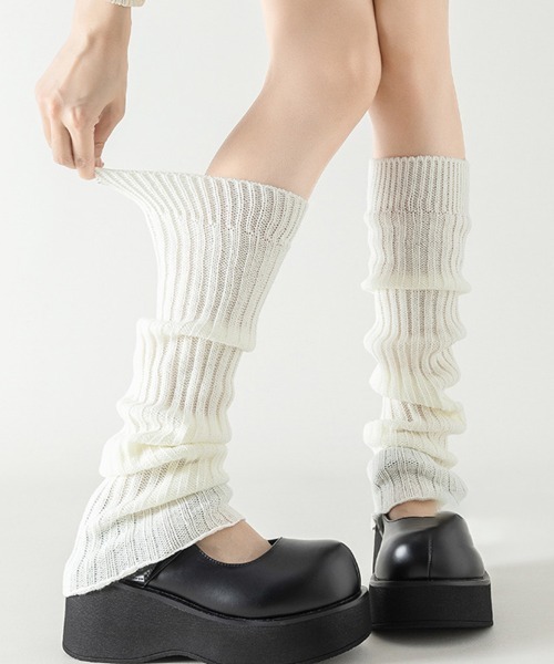 セール】リブ編みニットレッグウォーマー（レッグウォーマー）｜Coo+i