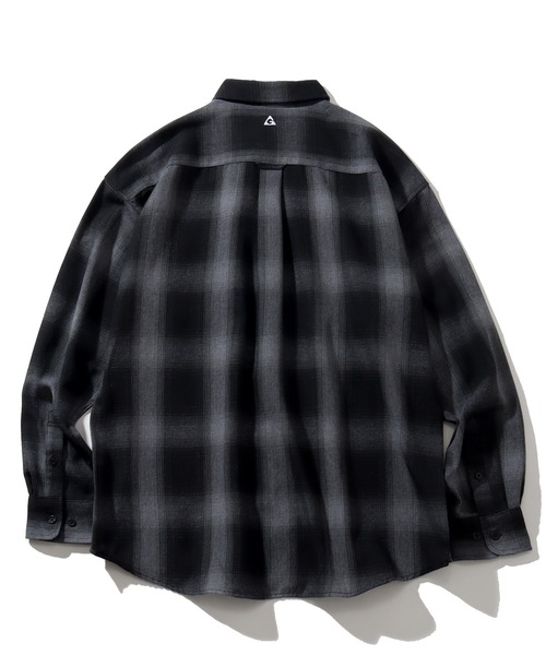 GERRY（ジェリー）の「【GERRY/ジェリー】胸ピスワンポイントロゴ 長袖オンブレチェックシャツ（シャツ/ブラウス・メンズ・ブラック/マルチ/ホワイト/ブルー・L/LL/M）」の14枚目の写真