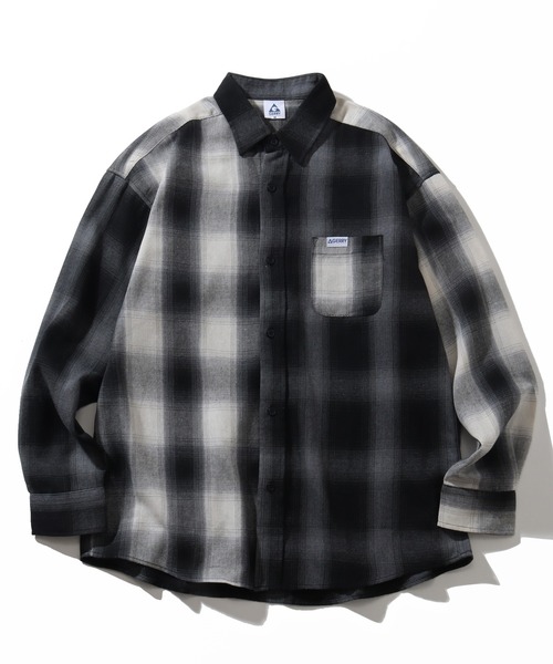 GERRY（ジェリー）の「【GERRY/ジェリー】胸ピスワンポイントロゴ 長袖オンブレチェックシャツ（シャツ/ブラウス・メンズ・ブラック/マルチ/ホワイト/ブルー・L/LL/M）」の15枚目の写真
