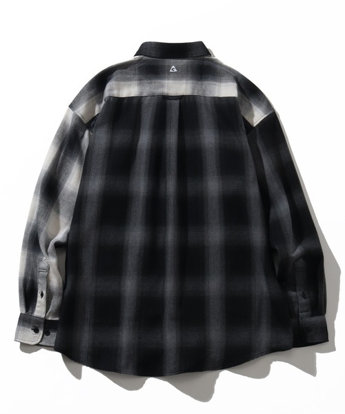 GERRY（ジェリー）の「【GERRY/ジェリー】胸ピスワンポイントロゴ 長袖オンブレチェックシャツ（シャツ/ブラウス・メンズ・ブラック/マルチ/ホワイト/ブルー・L/LL/M）」の16枚目の写真