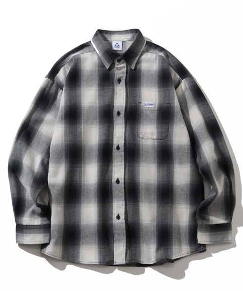 GERRY（ジェリー）の「【GERRY/ジェリー】胸ピスワンポイントロゴ 長袖オンブレチェックシャツ（シャツ/ブラウス・メンズ・ブラック/マルチ/ホワイト/ブルー・L/LL/M）」の11枚目の写真