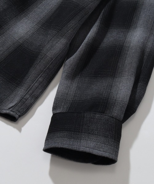 GERRY（ジェリー）の「【GERRY/ジェリー】胸ピスワンポイントロゴ 長袖オンブレチェックシャツ（シャツ/ブラウス・メンズ・ブラック/マルチ/ホワイト/ブルー・L/LL/M）」の8枚目の写真