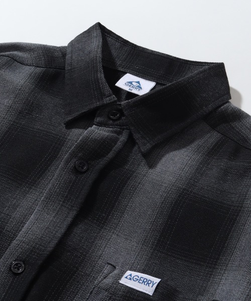 GERRY（ジェリー）の「【GERRY/ジェリー】胸ピスワンポイントロゴ 長袖オンブレチェックシャツ（シャツ/ブラウス・メンズ・ブラック/マルチ/ホワイト/ブルー・L/LL/M）」の5枚目の写真
