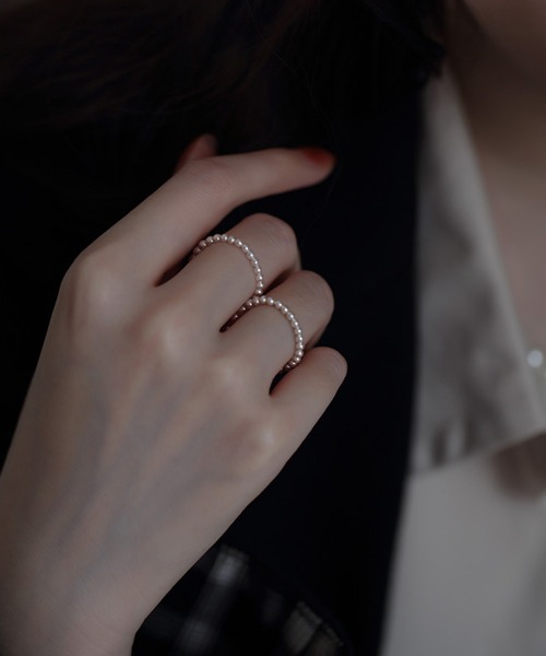 blackdia ocean（ブラックダイヤオーシャン）の「blackdia ocean パールチェーンリング（リング・レディース・シルバー/ゴールド・14号/11号/9号）」の9枚目の写真