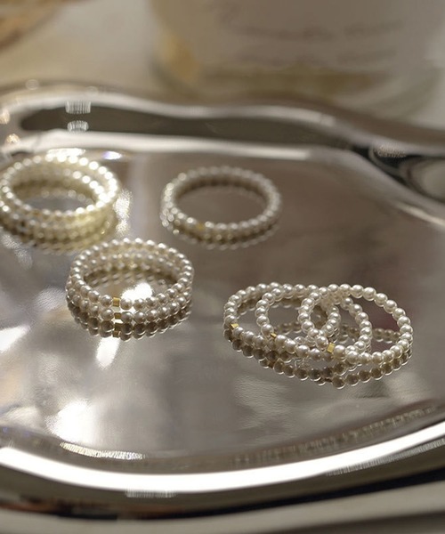 blackdia ocean（ブラックダイヤオーシャン）の「blackdia ocean パールチェーンリング（リング・レディース・シルバー/ゴールド・14号/11号/9号）」の4枚目の写真