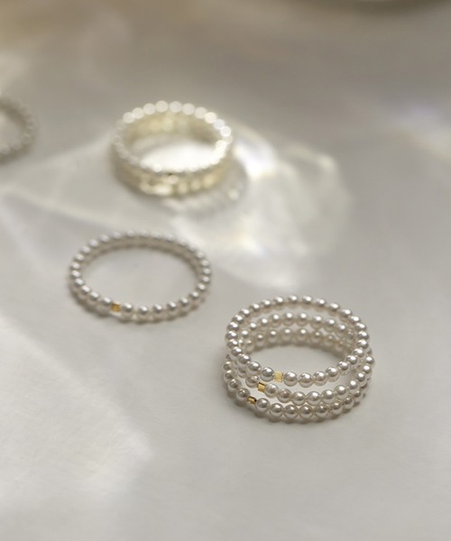 blackdia ocean（ブラックダイヤオーシャン）の「blackdia ocean パールチェーンリング（リング・レディース・シルバー/ゴールド・14号/11号/9号）」の3枚目の写真