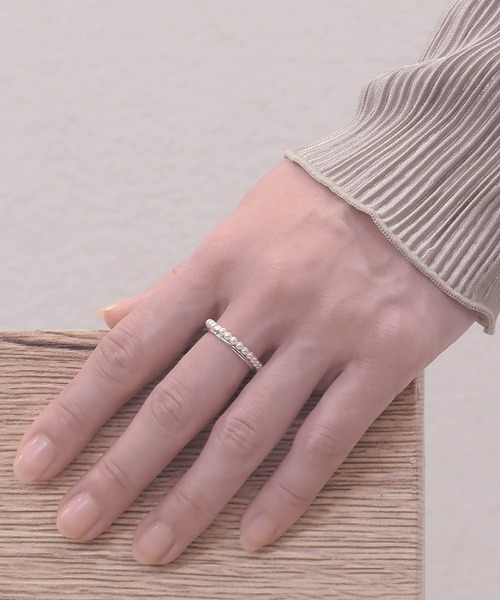 blackdia ocean(ブラックダイヤオーシャン)の「blackdia ocean パールチェーンリング(リング・レディース・シルバー/ゴールド・14号/11号/9号/16号/S/M/L)」の12枚目の写真