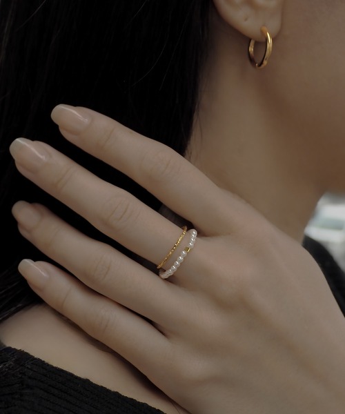 blackdia ocean(ブラックダイヤオーシャン)の「blackdia ocean パールチェーンリング(リング・レディース・シルバー/ゴールド・14号/11号/9号/16号/S/M/L)」の17枚目の写真