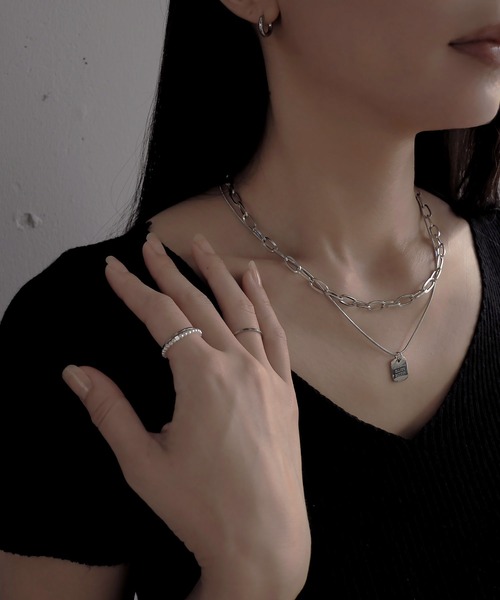 blackdia ocean(ブラックダイヤオーシャン)の「blackdia ocean パールチェーンリング(リング・レディース・シルバー/ゴールド・14号/11号/9号/16号/S/M/L)」の21枚目の写真