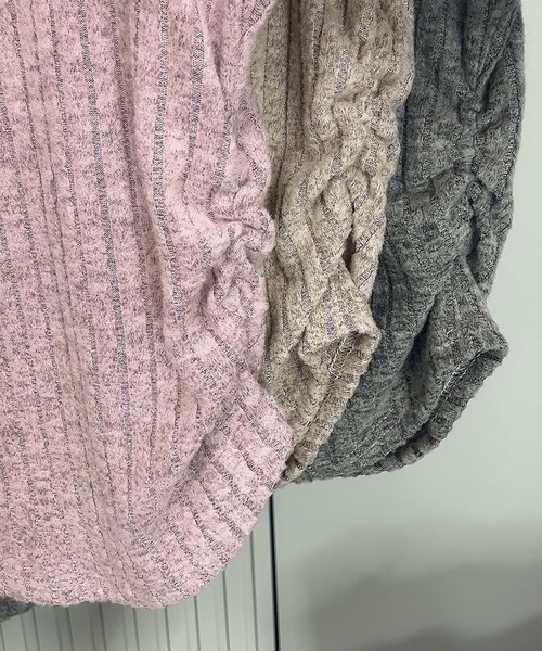 Lace Ladies（レースレディース）の「テクスチャー サイド シャーリング リブ プルオーバー（Tシャツ/カットソー・レディース・グレー/ベージュ/ピンク・M/XL）」の22枚目の写真