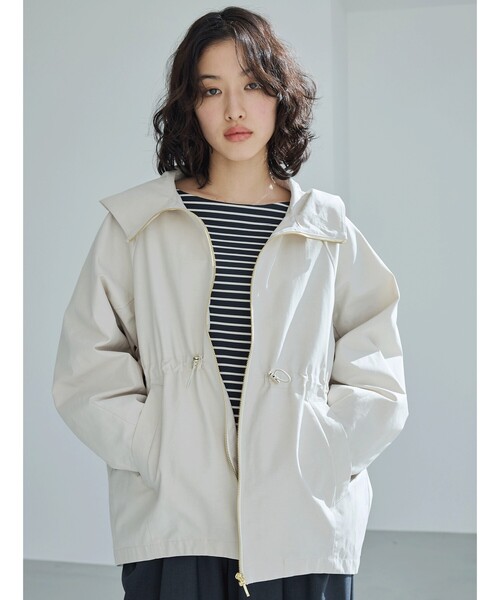 THE SHOP TK (ザ ショップ ティーケー )の「【撥水】ウエストドロストマウンテンパーカ(ブルゾン・レディース・アイボリー/グリーン系/ブラック・12/13)」の12枚目の写真