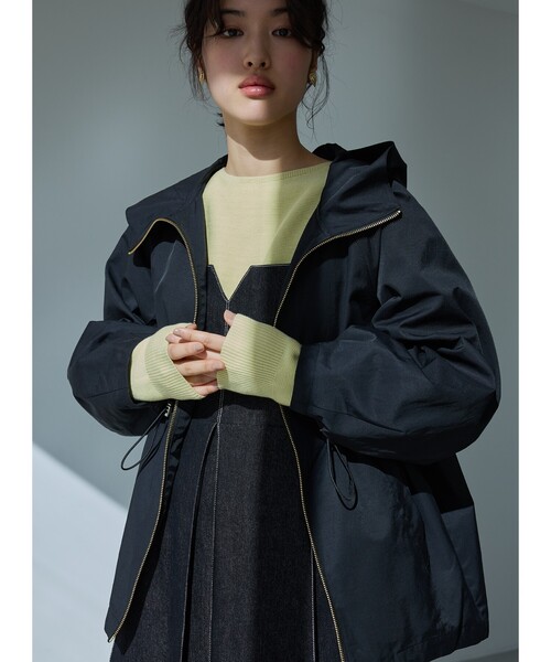 THE SHOP TK (ザ ショップ ティーケー )の「【撥水】ウエストドロストマウンテンパーカ(ブルゾン・レディース・アイボリー/グリーン系/ブラック・12/13)」の3枚目の写真