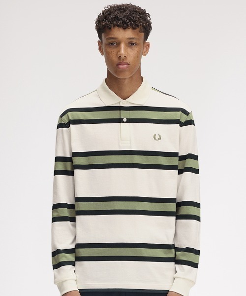 Fred Perry(フレッドペリー) ストライプポロシャツ　M9596
