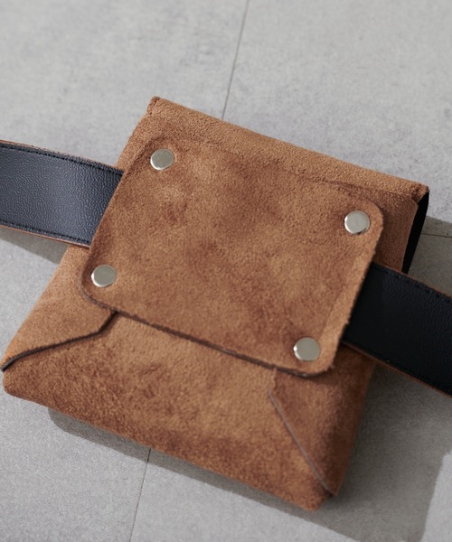 LARUTA（ラルータ）の「【LARUTA】スエード調ポシェット付きベルト（ベルト・レディース・ブラック/キャメル・FREE）」の10枚目の写真