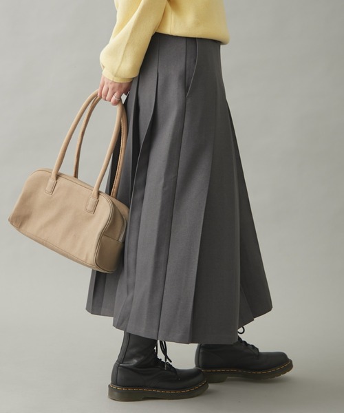 GEVACO（ゲバコ）の「【GEVACO】プリーツスカート（スカート・レディース・グレー/ベージュ・SMALL/MEDIUM）」の3枚目の写真