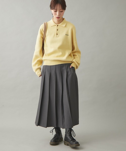 GEVACO（ゲバコ）の「【GEVACO】プリーツスカート（スカート・レディース・グレー/ベージュ・SMALL/MEDIUM）」の5枚目の写真