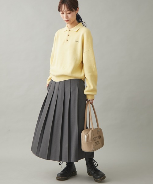 GEVACO（ゲバコ）の「【GEVACO】プリーツスカート（スカート・レディース・グレー/ベージュ・SMALL/MEDIUM）」の6枚目の写真